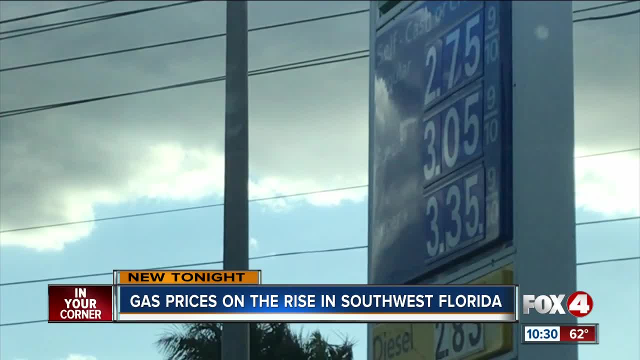 Gas prices reach highest this month