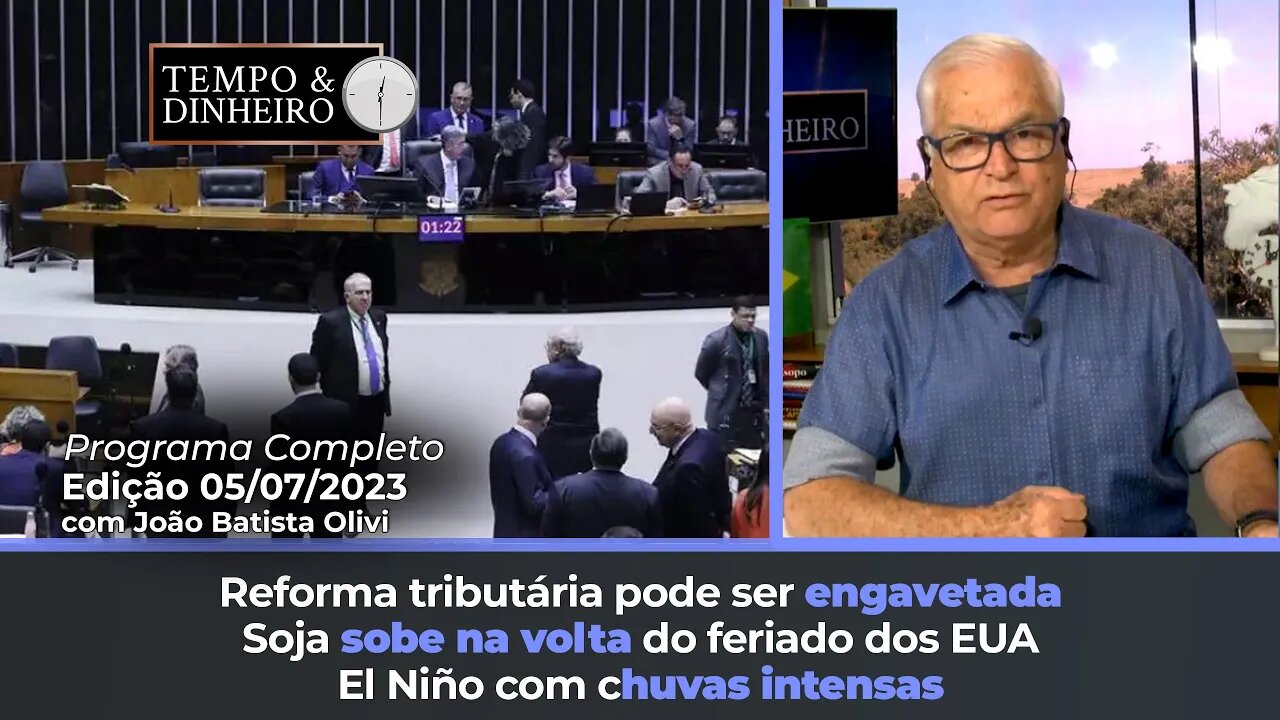 Soja sobe na volta do feriado. Reforma tributária pode ser engavetada. El Niño com chuvas intensas