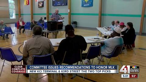 Kansas City's Martin Luther King JR committee makes formal terminal recommendation