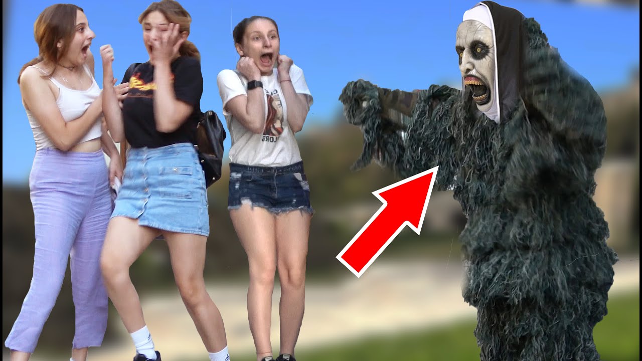 🔥SCARY NUN IN BUSHMAN PRANK 🥵 - AWESOME REACTIONS