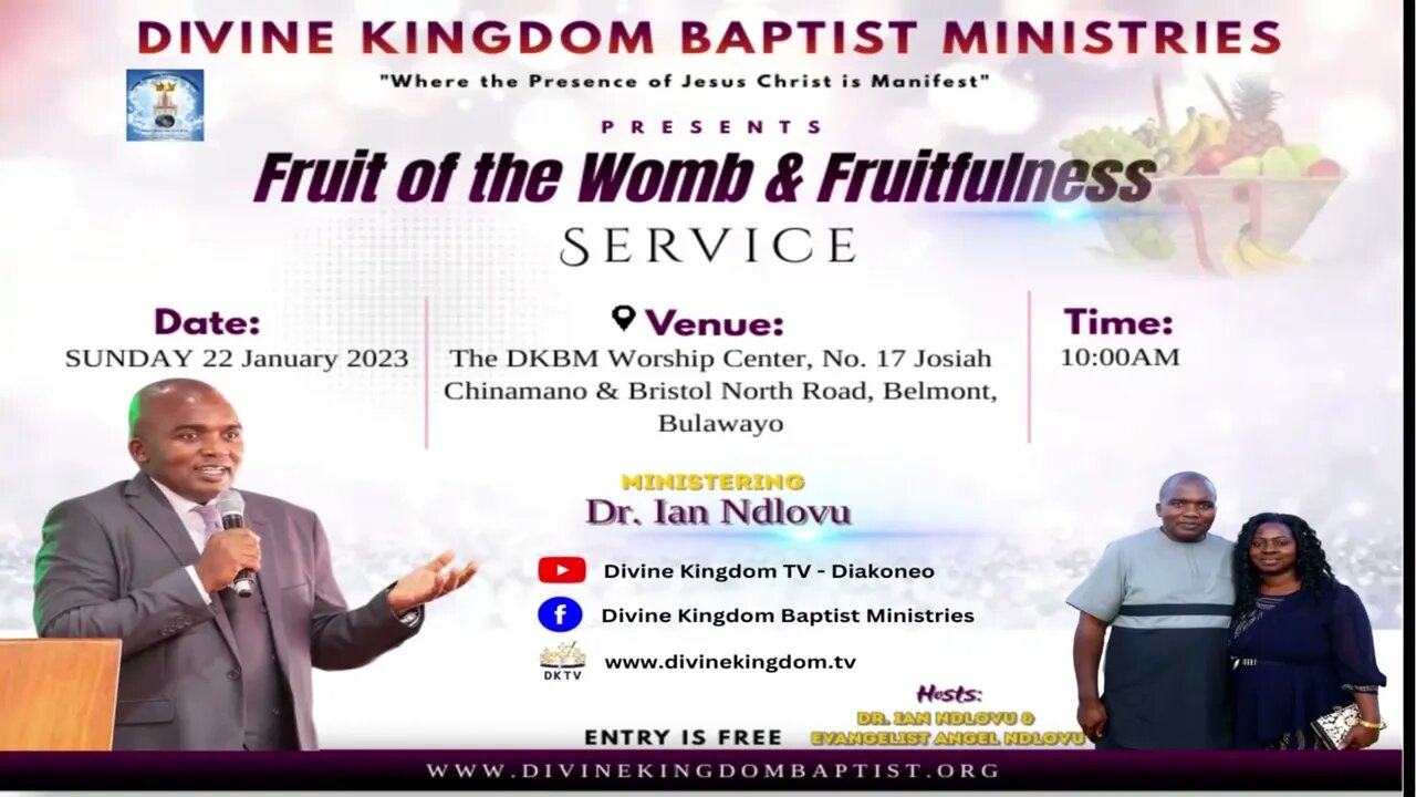 Fruit of the Womb & Fruitfulness Service with Dr. Ian Ndlovu - promo video