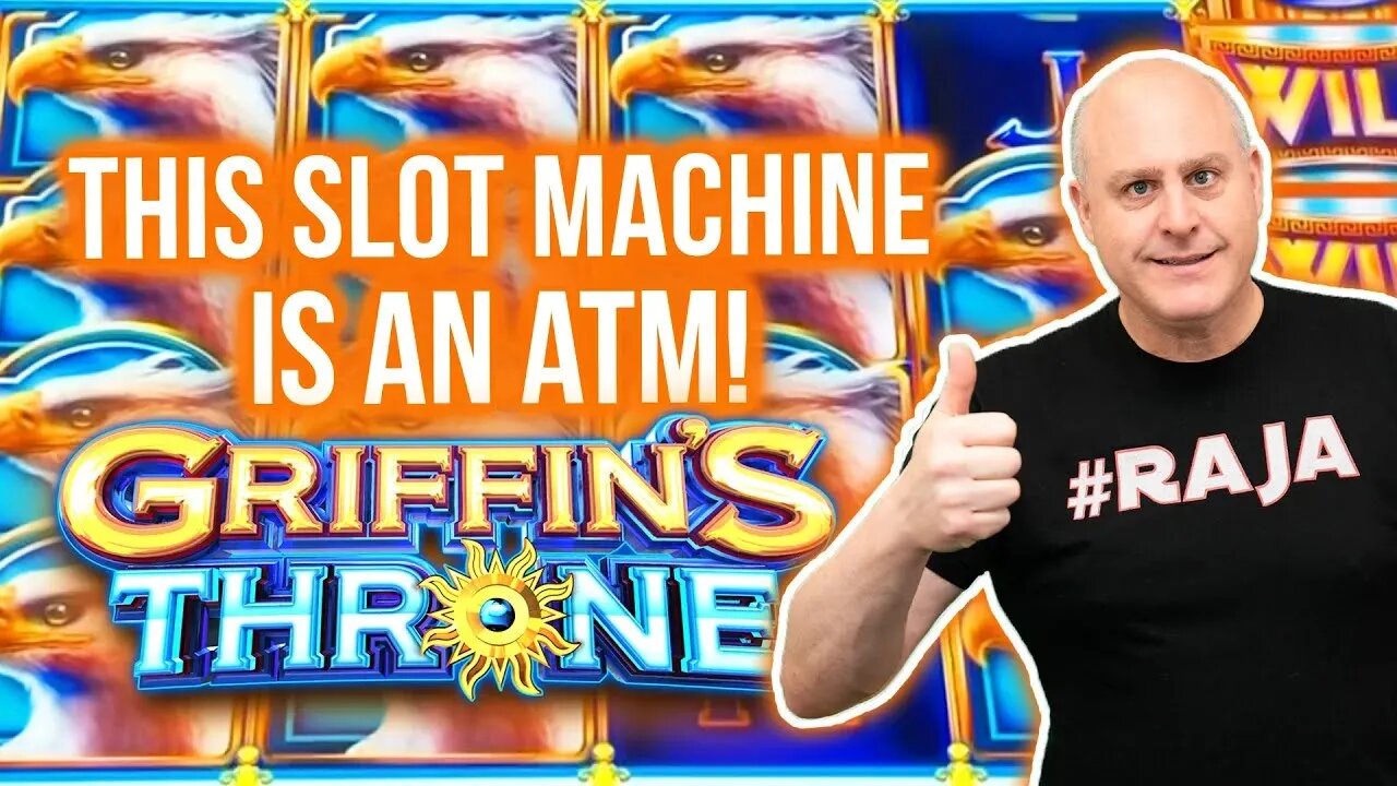 THIS SLOT MACHIME IS AN ATM! - Nonstop Jackpots on High Limit Griffins Throne