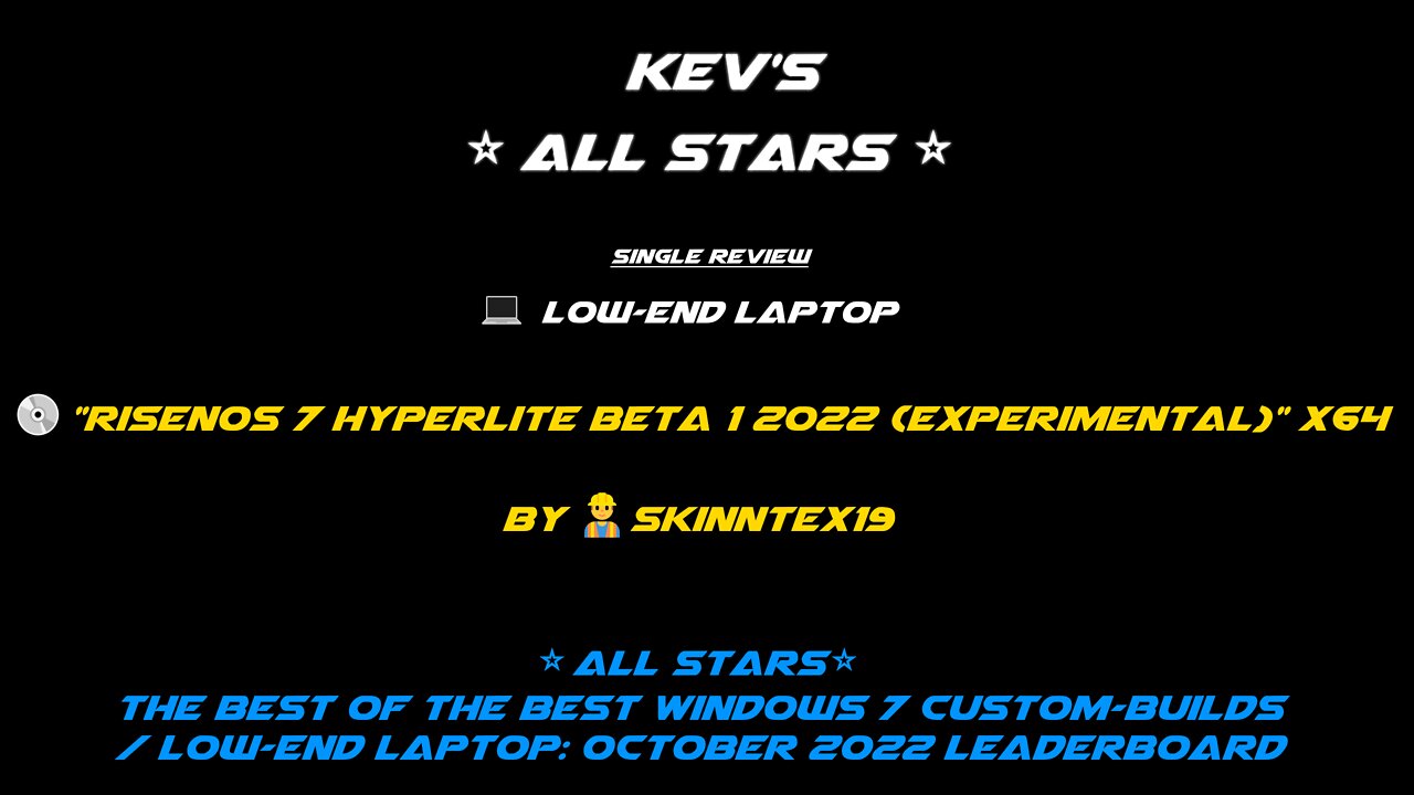 "Super Fast, Super Light, Super Optimized:💿RisenOS 7 Hyperlite (Exp.)" ... really? 🤔 /⭐All Stars⭐