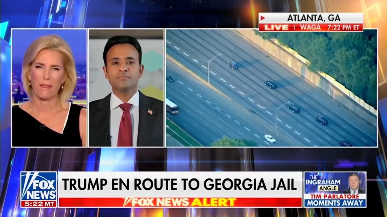 Vivek Ramaswamy on Fox News' Ingraham Angle: Trump Arrest 8.24.23