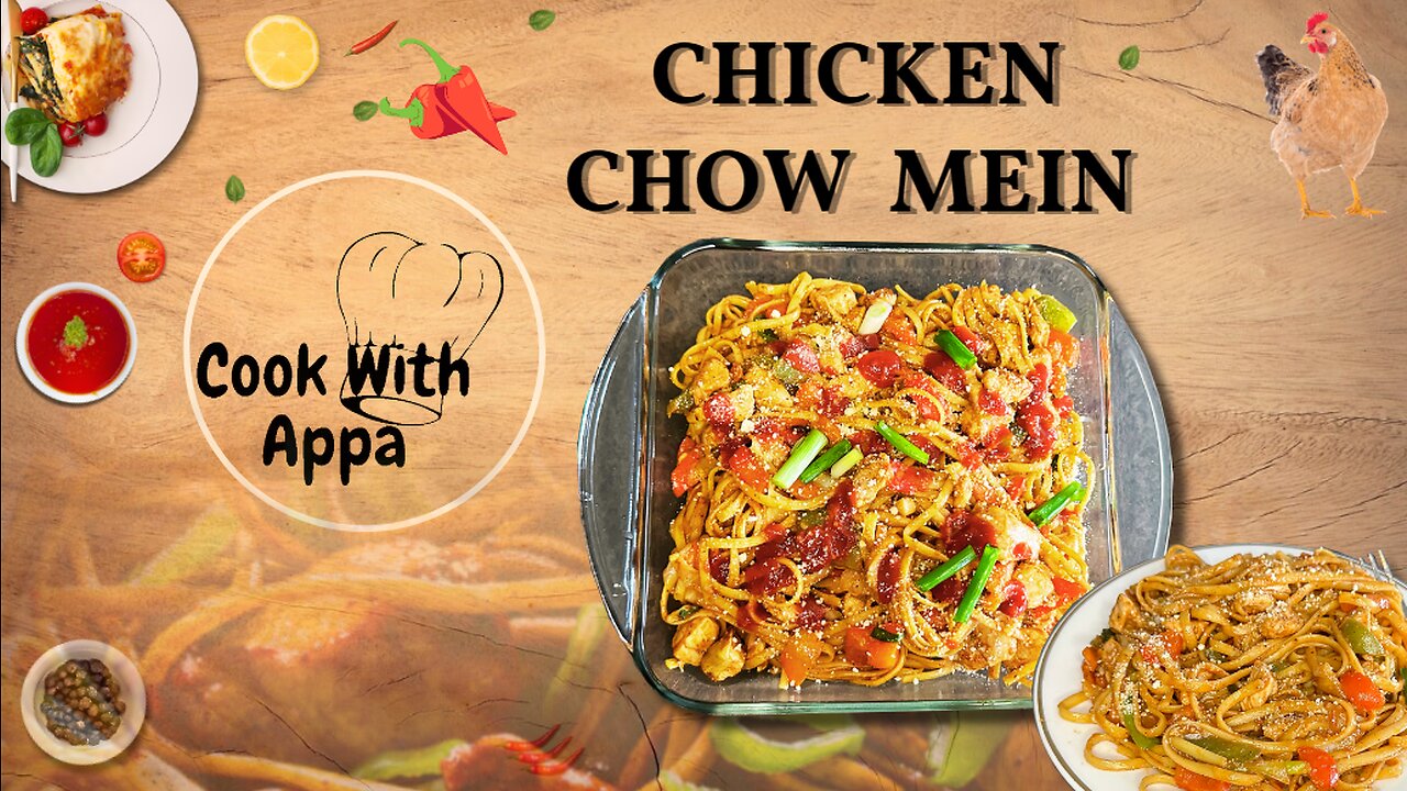 Chicken Chow Mein / Spaghetti Chicken Chow Mein / Stir Fry Noodles with Chicken