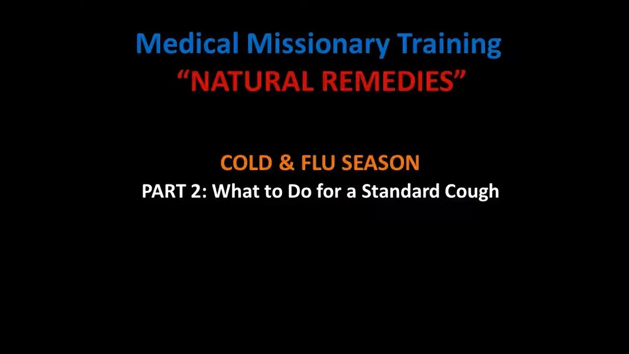 MMT: NATURAL REMEDIES COLD & FLU SEASON PART 2: What to Do for a Standard Cough?