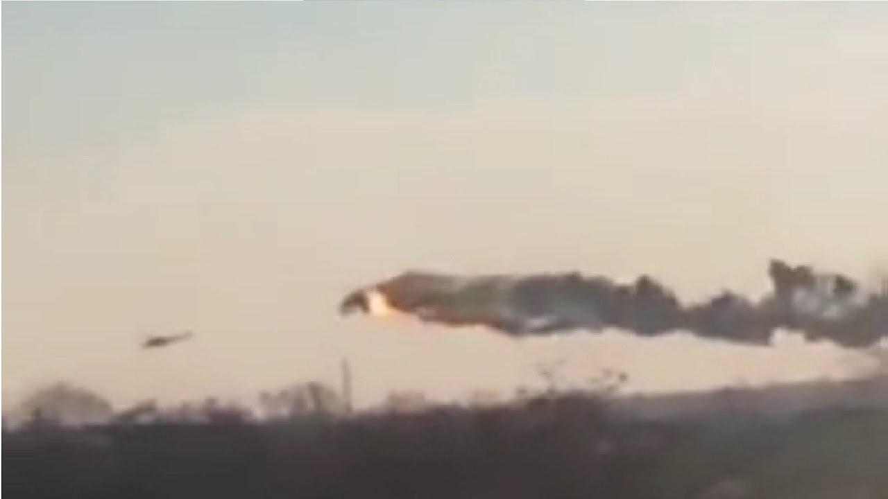 Russian War In Ukraine - Russian MI-24 Hind Helicopter Shot Down By Ukrainian Anti-Air Missile"