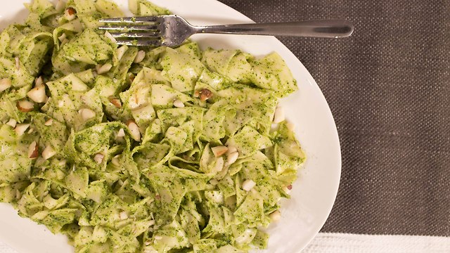 John Whaite's 5-ingredient brazil nut and gruyere pesto with shattered lasagne sheets