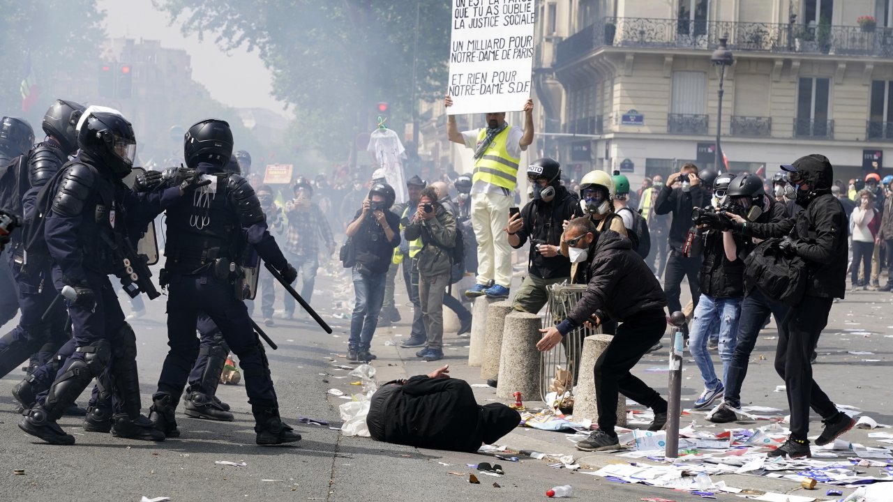 Violence Breaks Out In Paris During May Day Rally