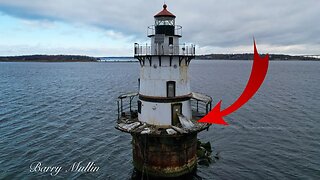 Storm-Damaged New England Lighthouse Unveiled: Exclusive Drone Footage