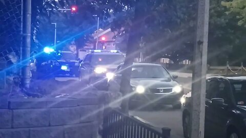 Boston police assisting state trooper with motor vehicle stop on Washington Street