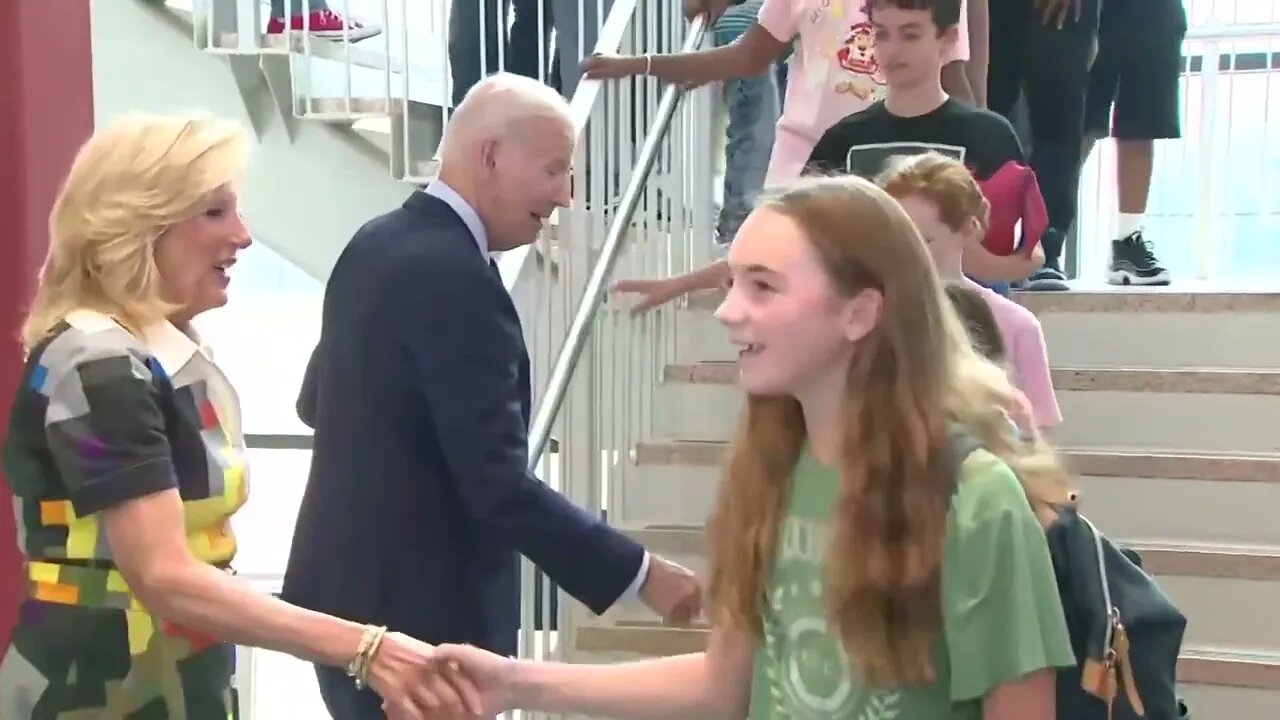 Biden Coughs Into His Hand, Then Goes Right Back To Shaking Hands With Back-To-School Students In DC