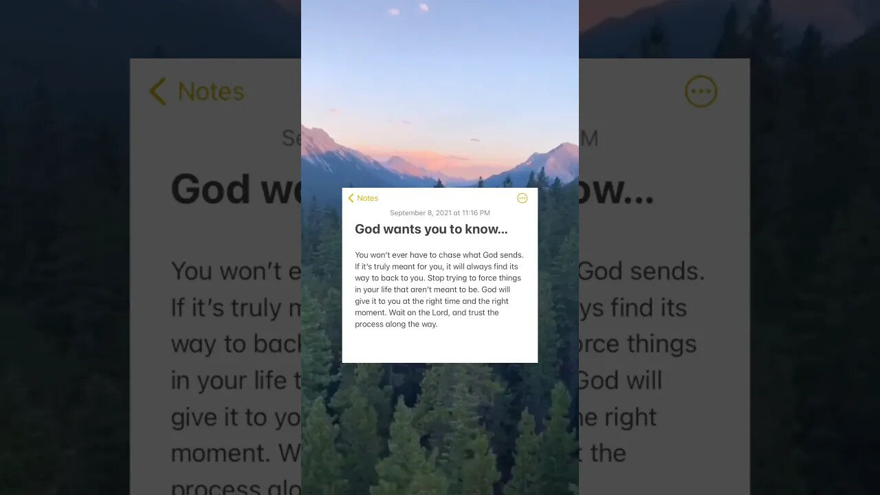 someone needs this message from God