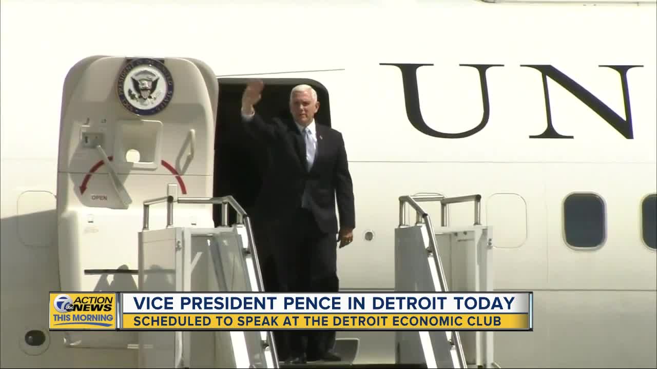 Vice President Mike Pence to speak in Detroit today