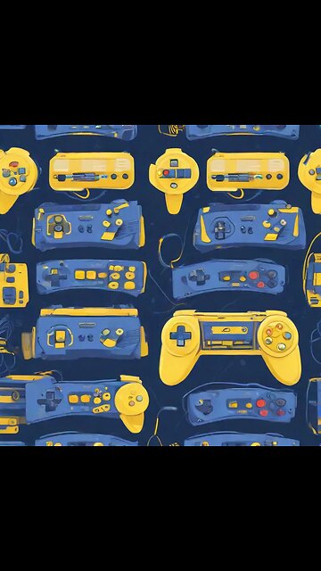AI art: blue and yellow video games