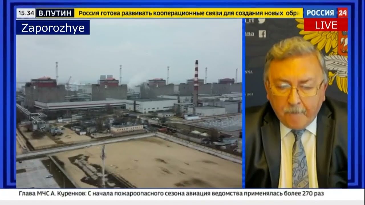 The Zaporizhzhia nuclear power plant situation is discussed with Russian envoy Mikhail Ulyanov