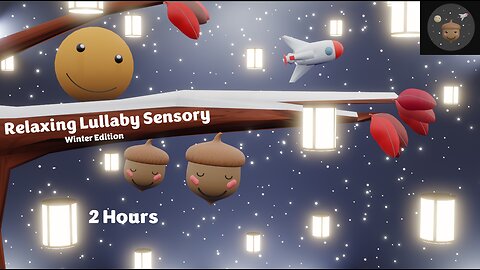 Baby Sleep Music | Calming Sensory Animation | Relax Baby and Fall Asleep - Winter Edition 🌝🌙✨