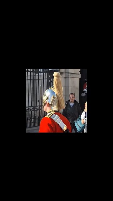 Make way tourist's obstruct his path #horseguardsparade