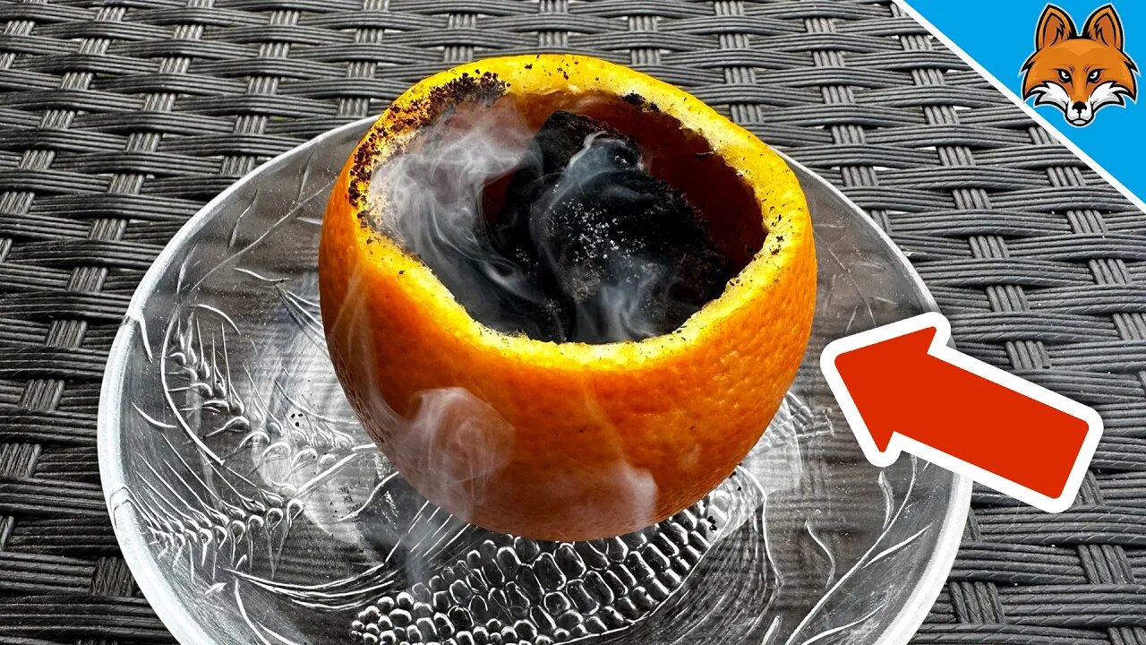 Throw burning Coal into an Orange and WATCH WHAT HAPPENS(GENIUS Trick)🤯