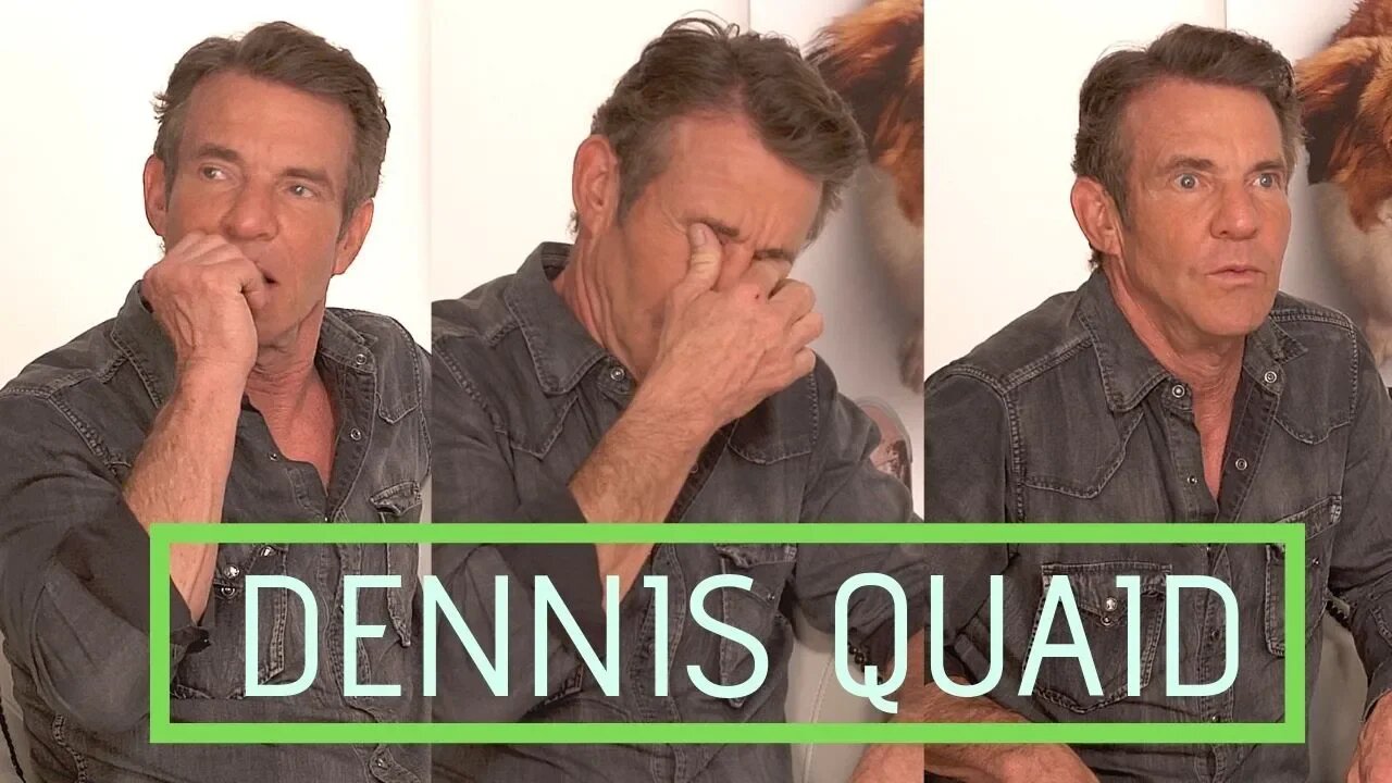 Dennis Quaid's Cute Dog Snoring during interview