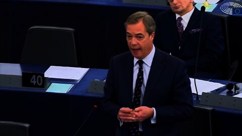 George Soros og EU's plan om et kommunistisk verdenssamfund bliver afsløret af Nigel Farage (2017).