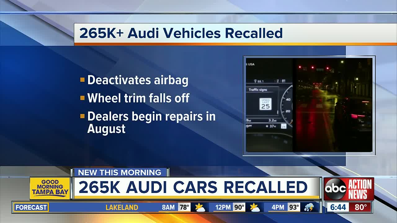 Audi recalling vehicles to fix air bags and loose trim piece