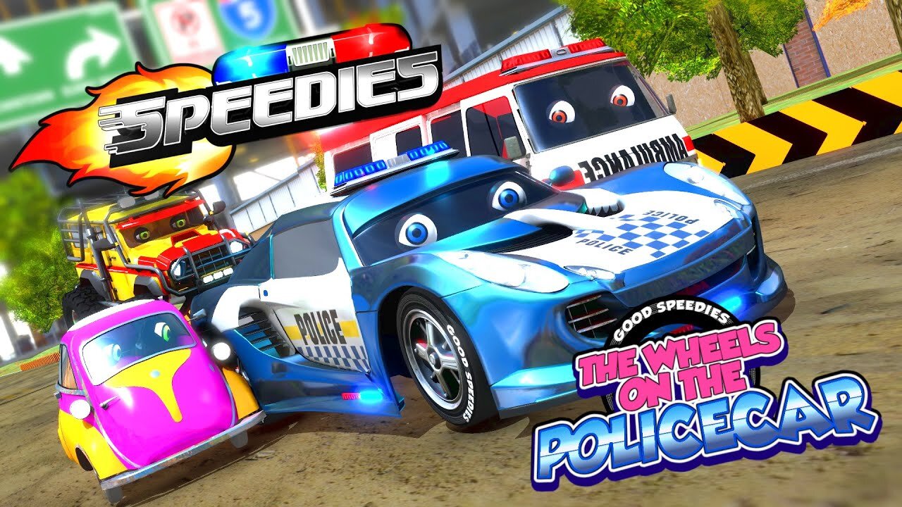 Wheels On The Police Car Nursery Rhyme for Children by Speedies