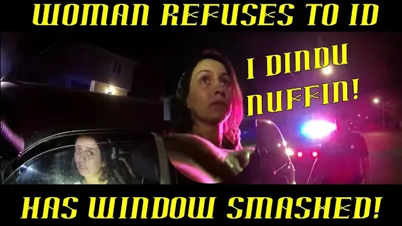 Woman Who Refuses to ID Has Window Smashed & Arrested!