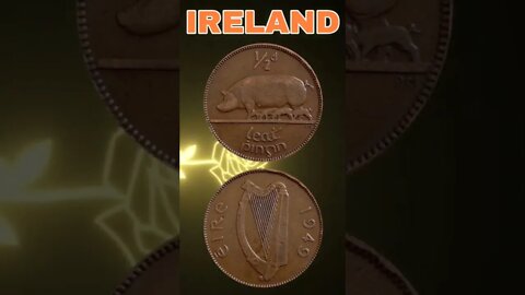 Ireland ½ Pingin 1949.#shorts #coinnotesz