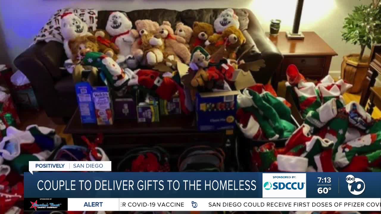 San Diego couple to deliver gifts to homeless