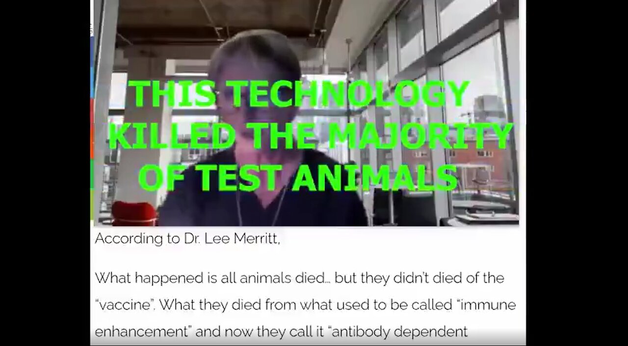 DR. LEE MERRITT - AFTER MRNA INJECTION, ALL ANIMALS DIED UPON NATURAL REINFECTION