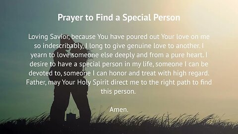 Prayer to Find a Special Person (Prayer for Love)