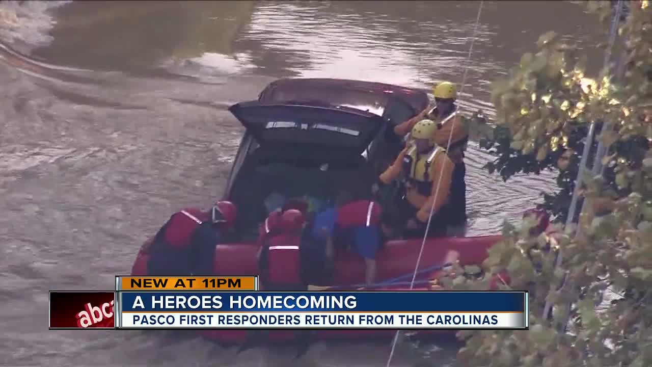 Tampa Bay fire crews return home from Hurricane Florence deployment