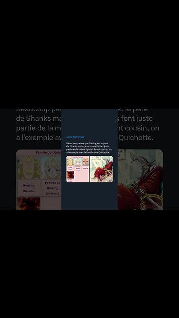 #ONEPIECE1086 Beaucoup pense que Garling est le père de Shanks