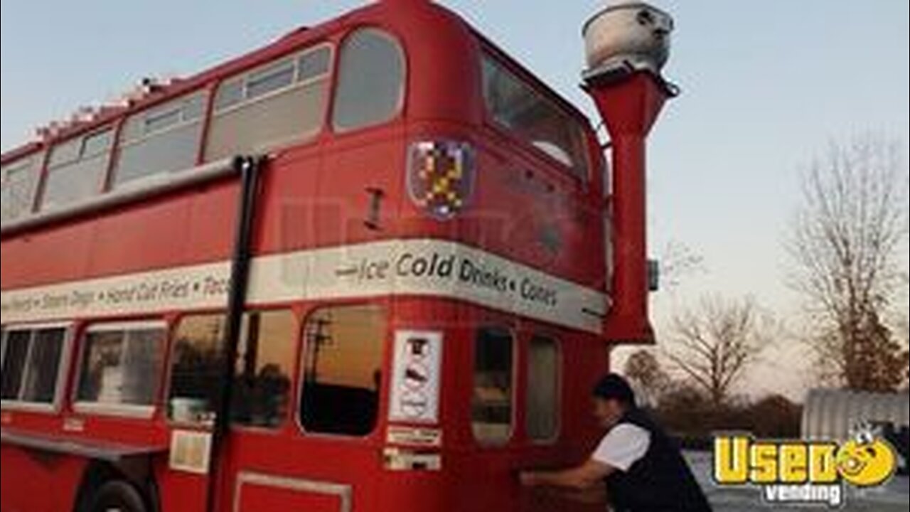 Vintage 1965 Bristol Lodekka British Double Decker Bus Food Truck | Bustaurant w/ Ice Cream Shack