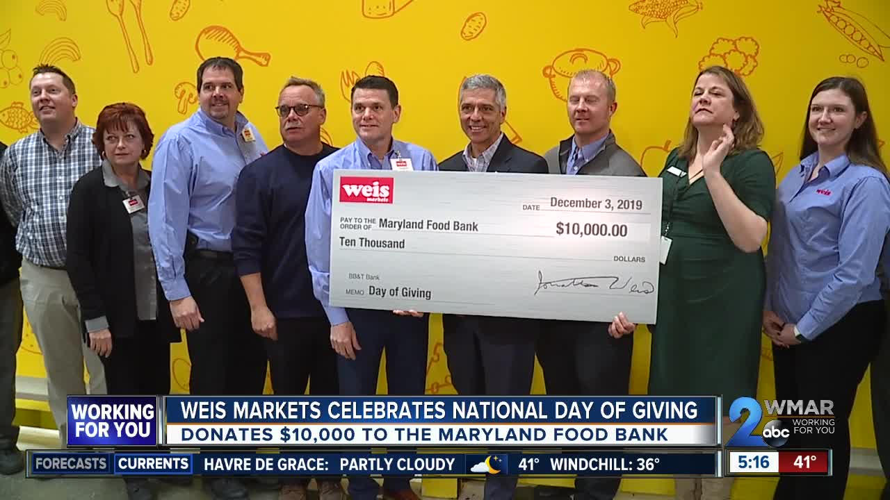 Weis Markets teams up with the Maryland Food Bank for Giving Tuesday