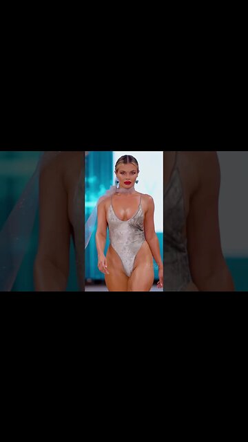 ANASTASIA NOVA in Silver Bikini Slow Motion signature walk