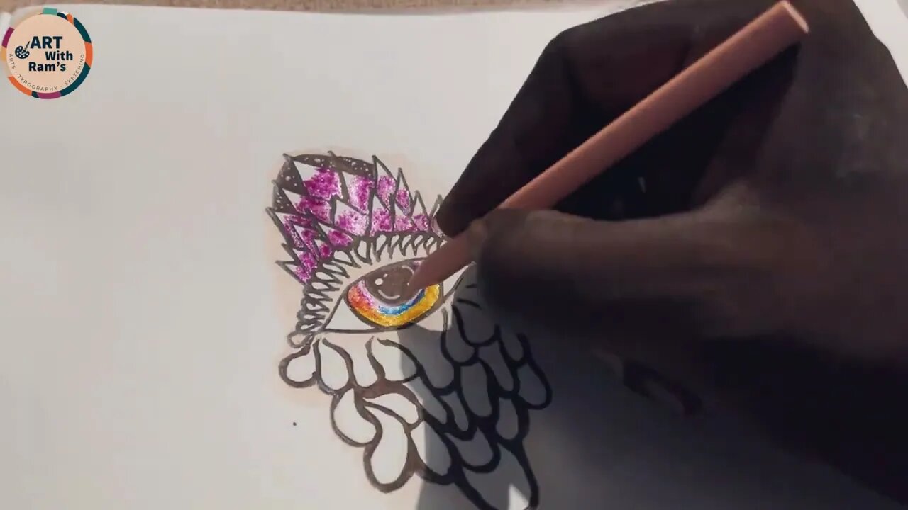 🥰 beautiful ‘EYE’ drawing ✍️ video please support my channel guys 👍🏻