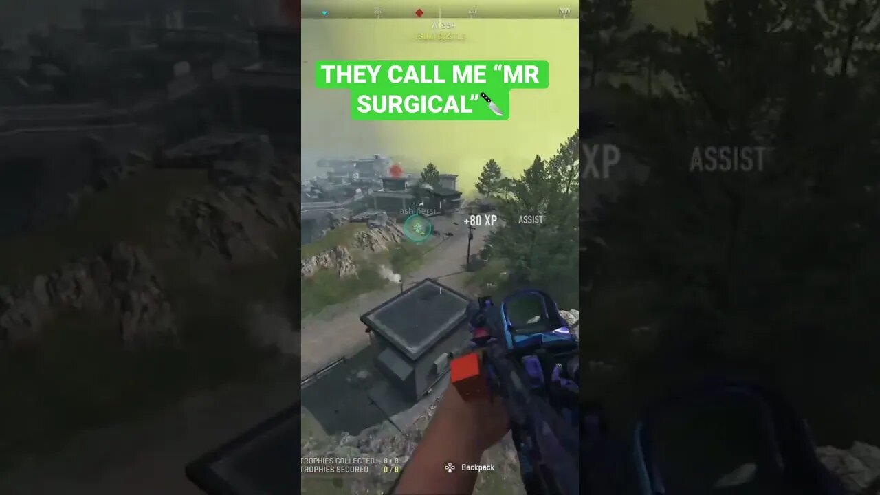 INSANE TOMAHAWK THROW ON ASHIKA ISLAND🔪 MR.SURGICAL IS BACK😈 #mw2 #ashikaisland #warzone2