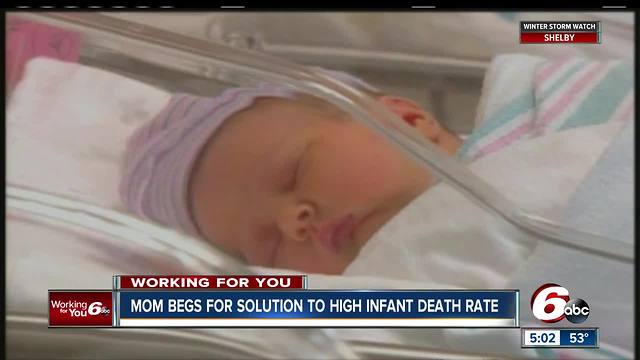 Mom begs for solution to high infant death rates in Indiana