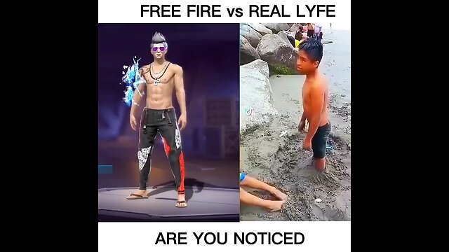 free fire vs real emote