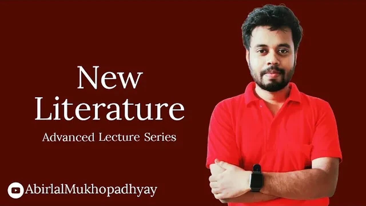 Advance Lecture #4 on: New Literature