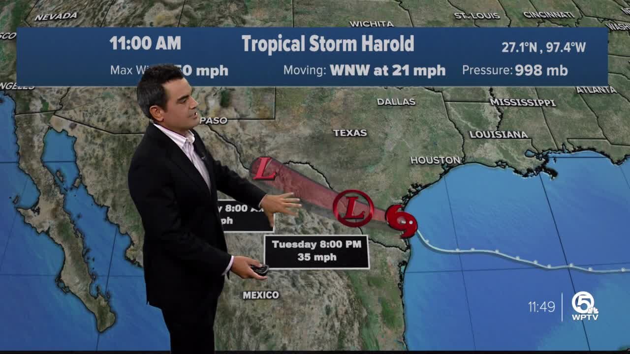 Tropical Storm Harold makes landfall in southern Texas