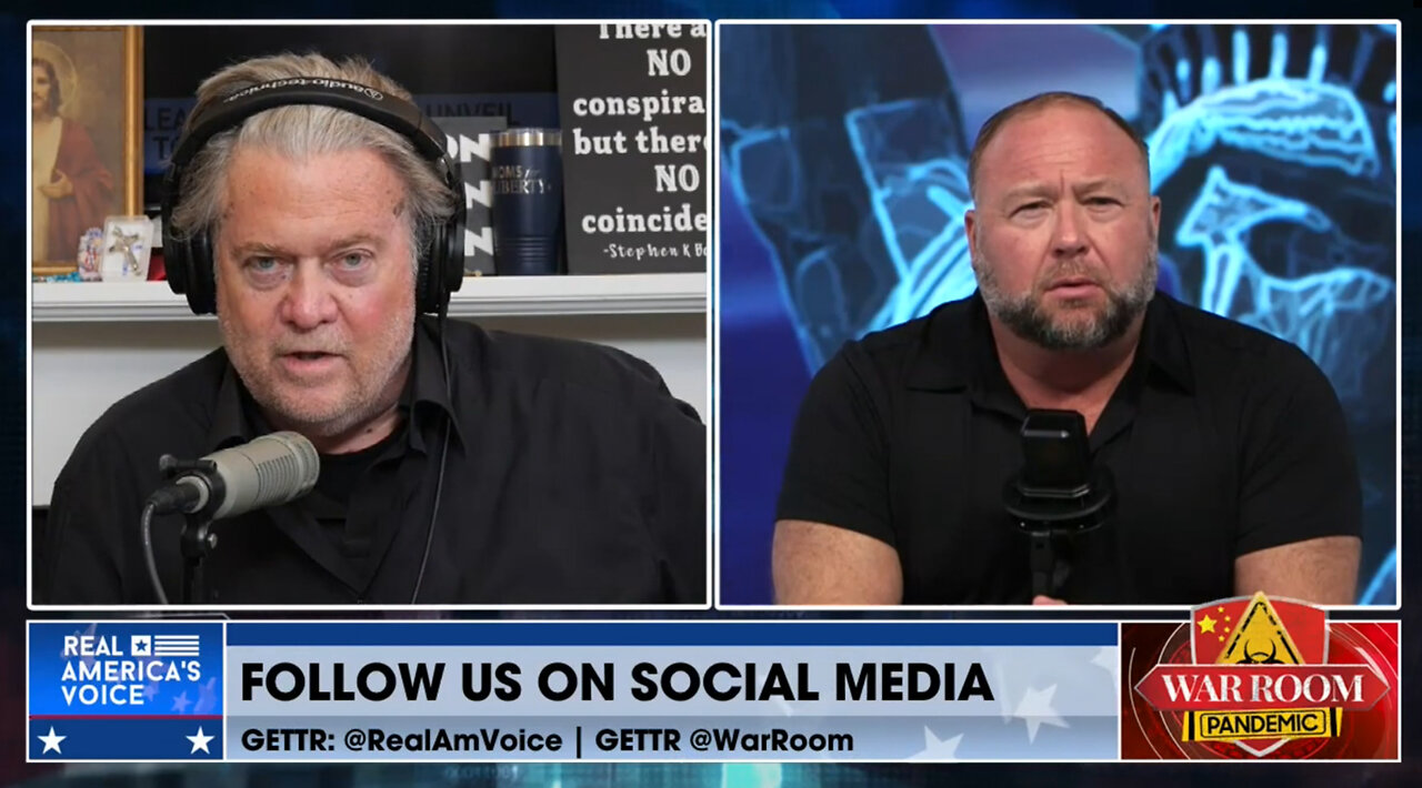 Alex Jones on Steve Bannon's War Room 7/23/2022