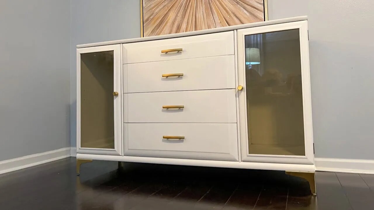 Furniture Flipping- Mid Century Style Swiss Coffee Media Console