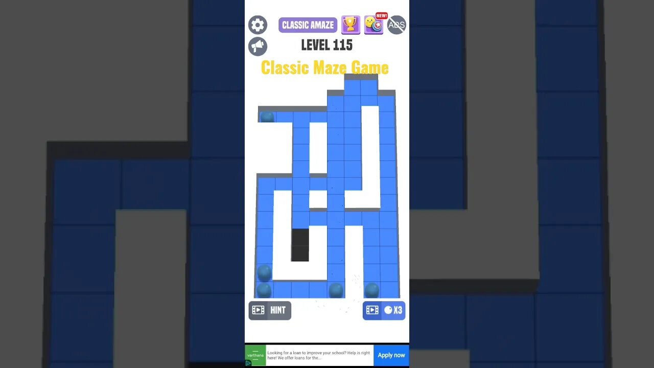 Classic Maze Game Level 115. #shorts