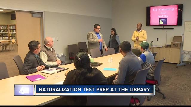 Naturalization test prep at the Nampa Public Library