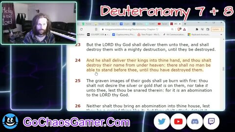 Deuteronomy 7 and 8 King James Version (KJV Bible 3/22022