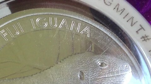 2015 Fiji Iguana Silver Coin With Verification Demo