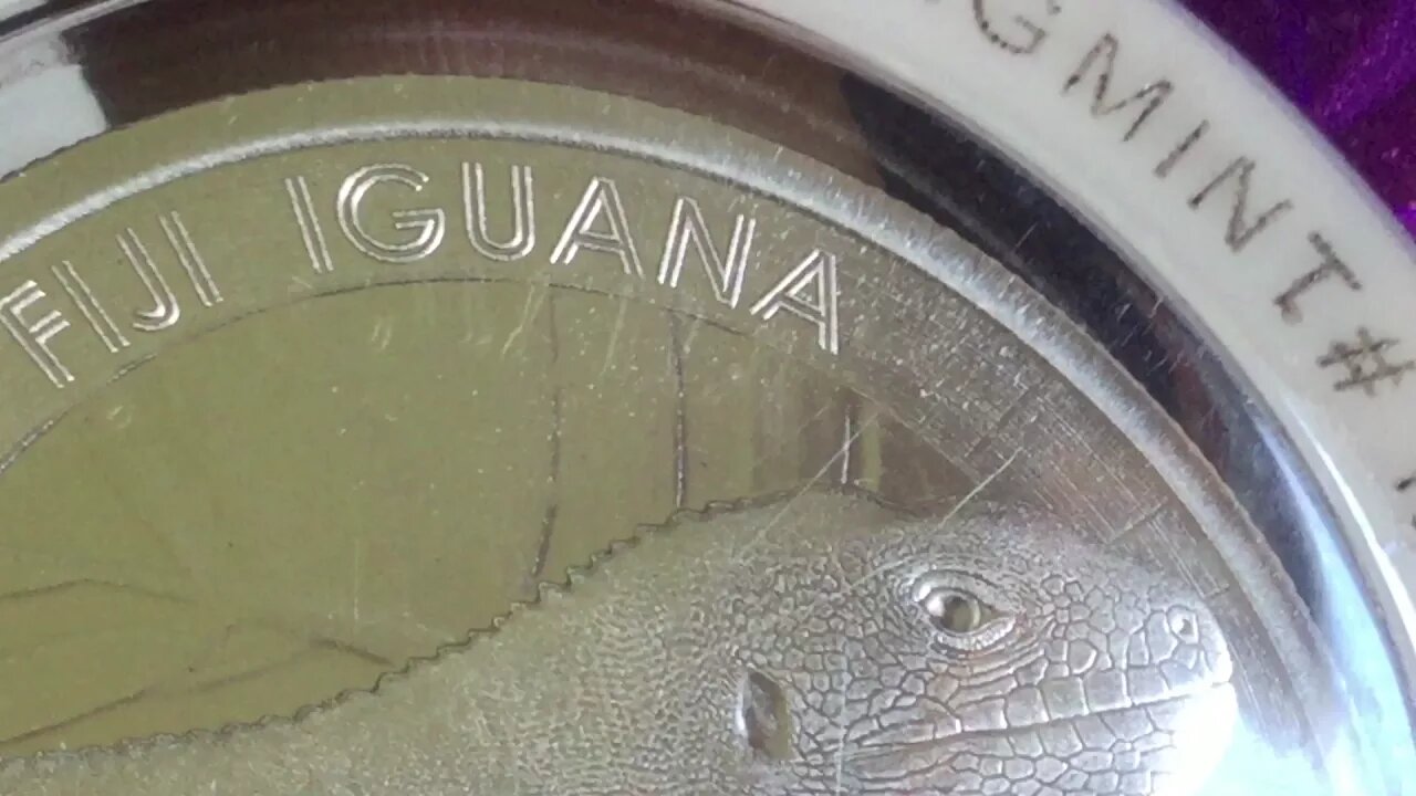 2015 Fiji Iguana Silver Coin With Verification Demo